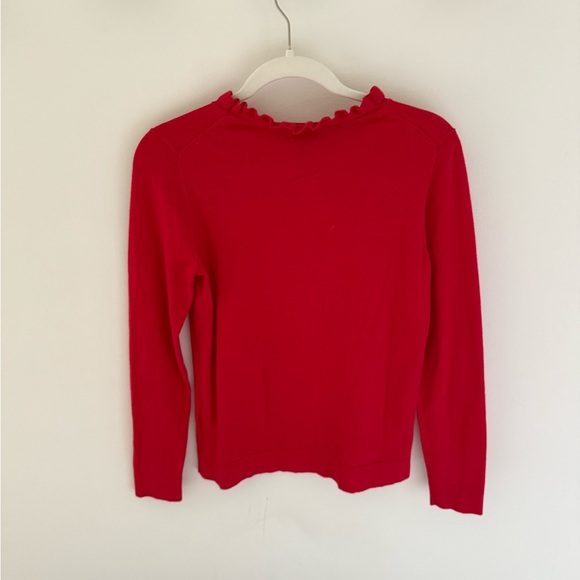 J. Crew Red Ruffled Blouse - Picture 2 of 3